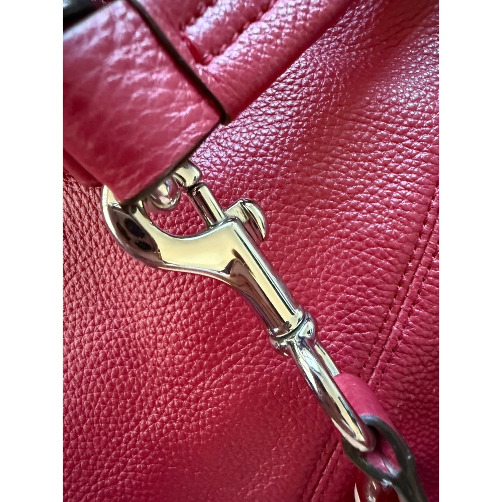 Coach Park Red Pebble Leather Hobo Shoulder Bag Purse Handbag F23293 - Picture 6 of 16